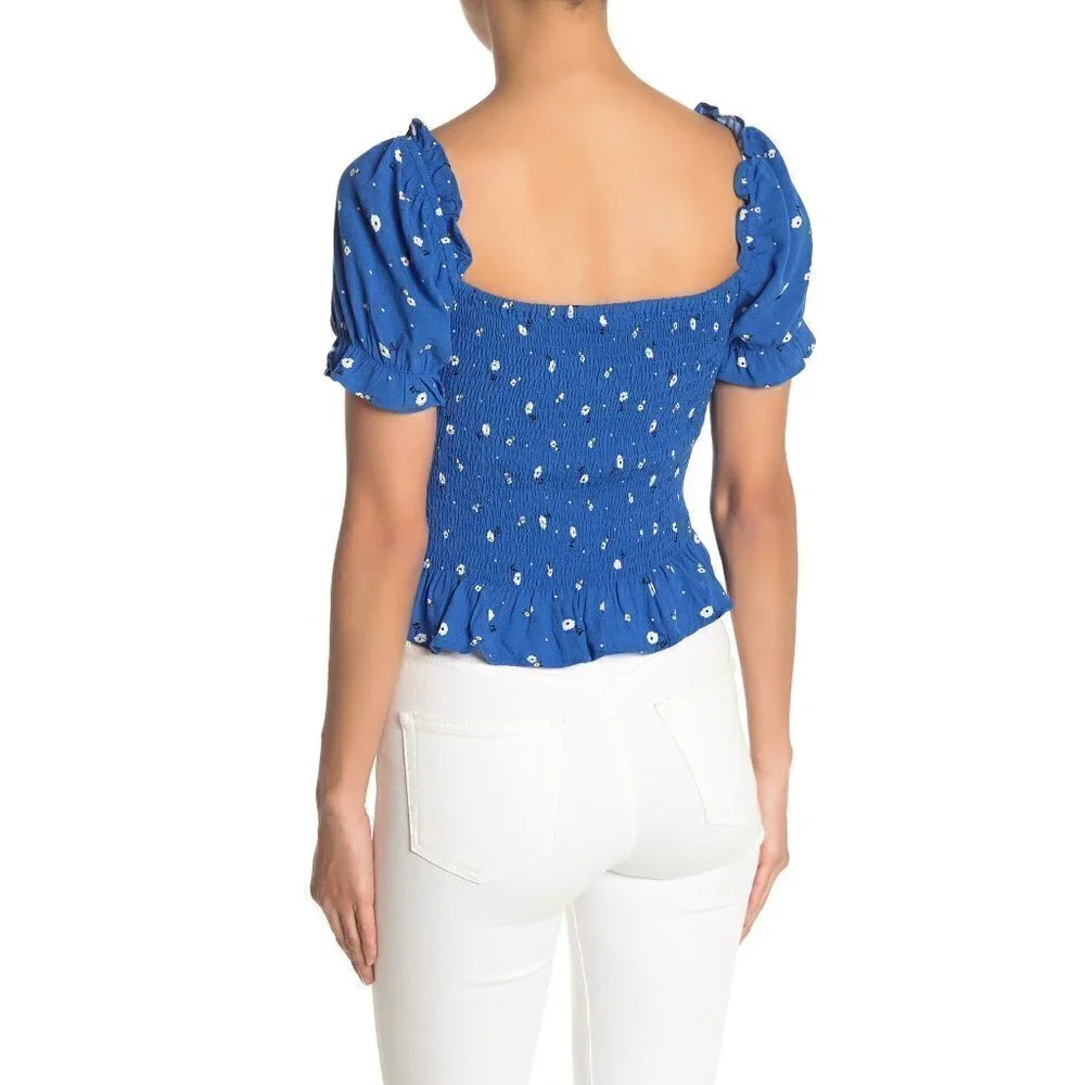 Elodie Smocked Short Sleeve Blouse - Picture 2 of 9